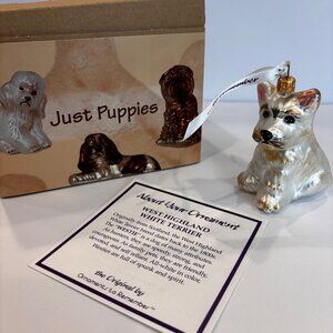 Westie West Highland White Terrier Glass Ornament 3.5" To Remember Poland